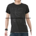 Camiseta al por mayor de Hot Cutton Printing Round Neck Fashion Men para hombre